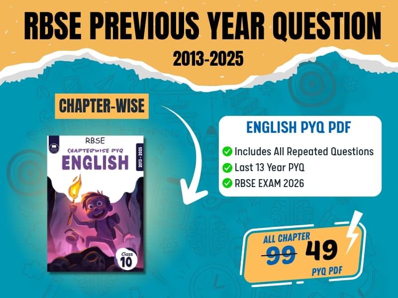 RBSE class 10 english chapterwise PYQ PDF